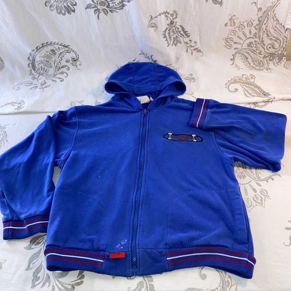 Vintage Hard Rock Cafe Austin Skateboard
Blue‎ Full Zip Hoodie Sweatshirt